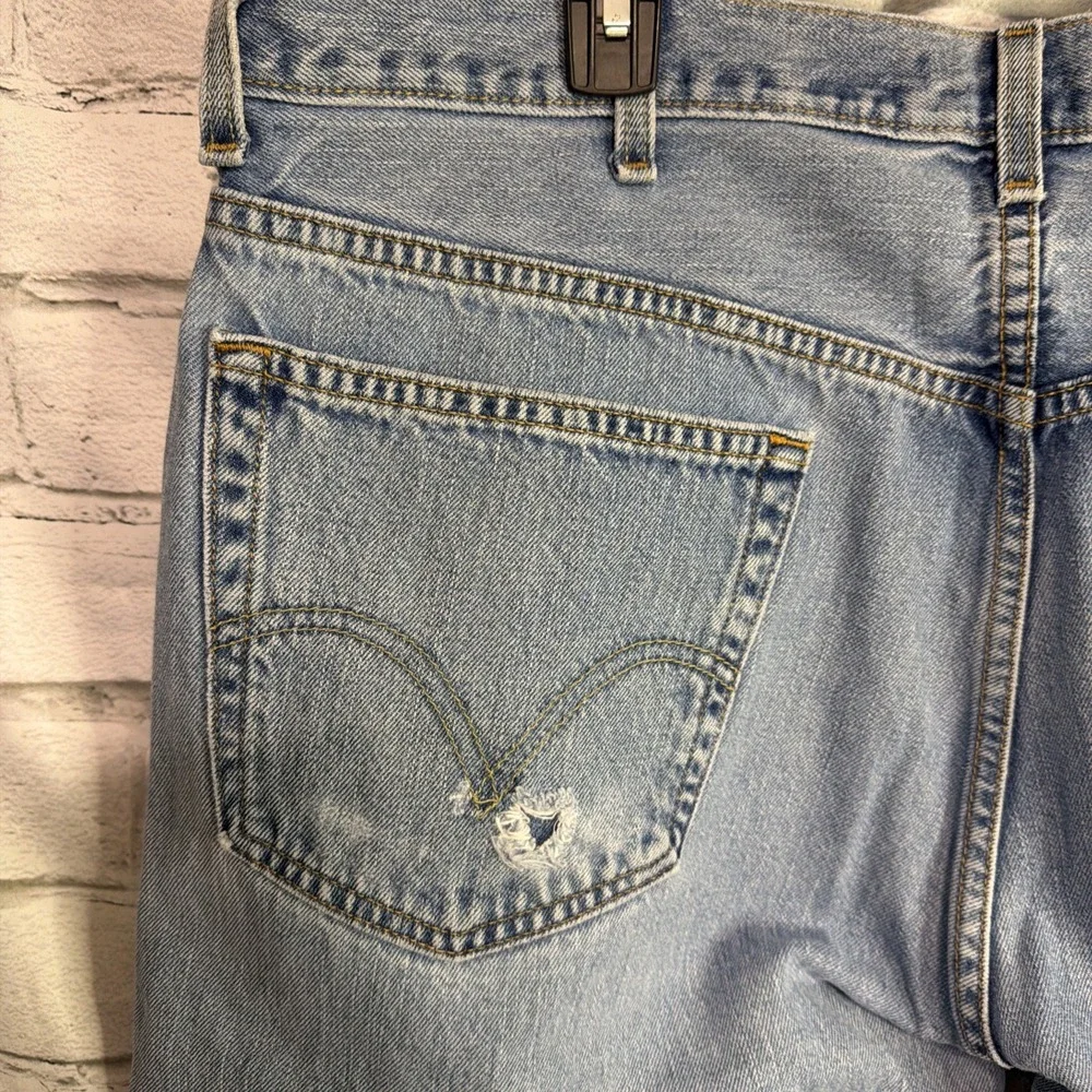Levi's 505 Men's Jeans W42 L32 Straight Leg Zip Fly Light Wash Y2K